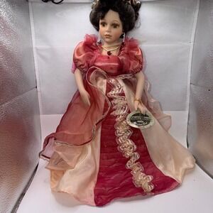 Collectible Memories Girls 16" Deborah Porcelain Doll Victorian Vintage No Box‎